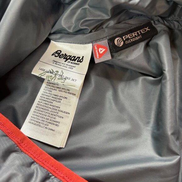 Bergans Of Norway Mens Gray Full Zip Hooded Uranostind Insulated Jacket Size S - Picture 10 of 13